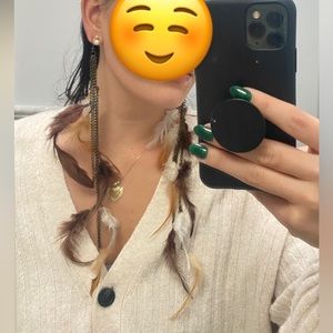 Long Feather Earrings